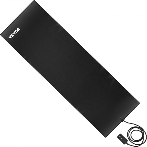 VEVOR 2ft x Walkway, 120V Ice, PVC Heated 6ft Power Cord, Slip-Proof, Ideal Winter Outdoor Snow Mat, 2'' per Hour Melting Speed, Black
