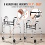 VEVOR Folding Walker Stand-Assist Folding Walker med justerbar højde og bredde