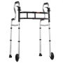 VEVOR folding walker with adjustable height, ergonomic handles, and two front wheels.