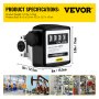 VEVOR Mechanical Fuel Meter 5 to 30 GPM Digital Diesel Fuel Flow Meter Black Fuel Meter Diesel for All Fuel Transfer Pumps 10Bar