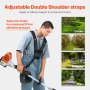 VEVOR Cordless String Trimmer 16.9" 25.2CC 2-Stroke Gas Powered Grass Trimmer