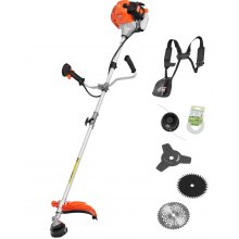 VEVOR Cordless String Trimmer 16.9" 42.7CC 2-Stroke Gas Powered Grass Trimmer