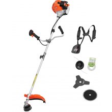 VEVOR String Trimmer, 51.7CC 2-Stroke, Gas Powered Weed Wacker, 16.9" Cordless Grass Trimmer, Multi-Functional Lawn Edger with Shoulder Strap & 3T Blade, Weed Eater for Quick Grass Cleaning