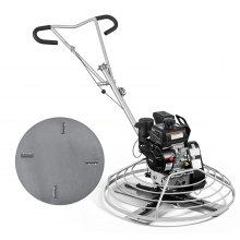 VEVOR Power Trowel, 38 inch Concrete Finishing Machine with Float Pan, 7HP Kohler Engine, 4 Blades, Adjustable Pitch, Gas-Powered Walk-Behind Cement Surface Finisher for Smooth Floors, Construction