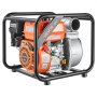 VEVOR Gas Powered Water Pump, 76.2 mm, 242 GPM 7HP Semi Trash Water Transfer Pump Portable, Gasoline Engine with 7.62 m Discharge Hose, Heavy Duty Frame, Cast Iron Impeller, for Irrigation, Pools