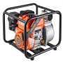 VEVOR Gas Powered Water Pump, 76.2 mm, 264 GPM 7HP Semi Trash Water Transfer Pump Portable, Gasoline Engine with 7.62 m Discharge Hose, Heavy Duty Frame, Cast Iron Impeller, for Irrigation, Pools
