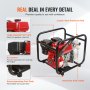 VEVOR gasoline engine water pump with large-capacity fuel tank, carbon steel protective rod, and air cleaner.