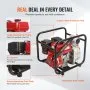 VEVOR Gasoline Engine Water Pump, 7.6 cm Inlet/Outlet, 5.2 kW (7 HP), 1003.5 L/min, 43.3 m Lift, 6.7 m Suction, 4-Stroke Gas Powered Trash Water Transfer Pump with 7.6 m Hose for Irrigation Pool, EPA Certified