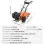 VEVOR Tiller Cultivator Gas Powered, 212CC 4-Stroke Garden Cultivator, Tiller with 4 Steel Adjustable Rear Tines for Lawn, Garden and Field Soil Cultivation