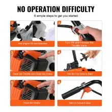 VEVOR Tiller Cultivator Gas Powered, 38CC 4-Stroke Garden Cultivator, Tiller with 4 Steel Adjustable Front Tines for Lawn, Garden and Field Soil Cultivation