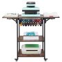 VEVOR Heat Press Table 3Tier Movable Heat Press Stand Foldable with Wheels Brown