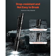 Pen Light 2-Pack 100 Lumens Pocket Flashlight with Clip IPX4 Waterproof Compact