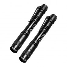 Pen Light 2-Pack 100 Lumens Pocket Flashlight with Clip IPX4 Waterproof Compact