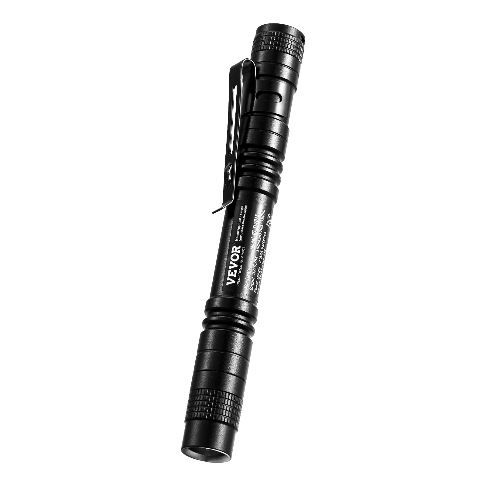 VEVOR Pen Light, 2-Pack 100 Lumens Pocket Flashlight with Clip, IPX4 Waterproof Portable Penlight, Compact and Lightweight for Tight Spaces, Work, Inspection, Emergency, Mechanics, Outdoor Use