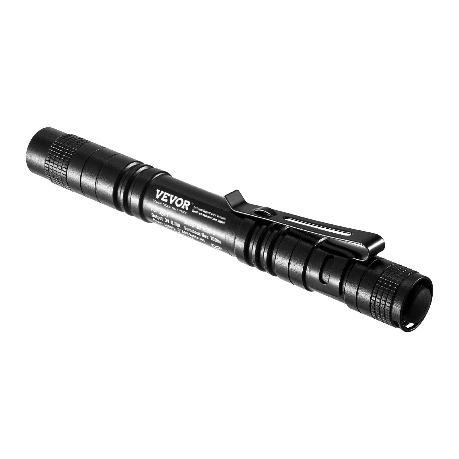 VEVOR Pen Light, 2-Pack 100 Lumens Pocket Flashlight with Clip, IPX4 Waterproof Portable Penlight, Compact and Lightweight for Tight Spaces, Work, Inspection, Emergency, Mechanics, Outdoor Use
