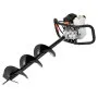 VEVOR Post Hole Digger Gas Powered, 63CC 2400W Earth Auger, Gas Auger with 8” Auger Drill Action Design Bits & 1 Extension Rod, Post Fence Hole Digger for Farmland Garden Plant, Orange+Black