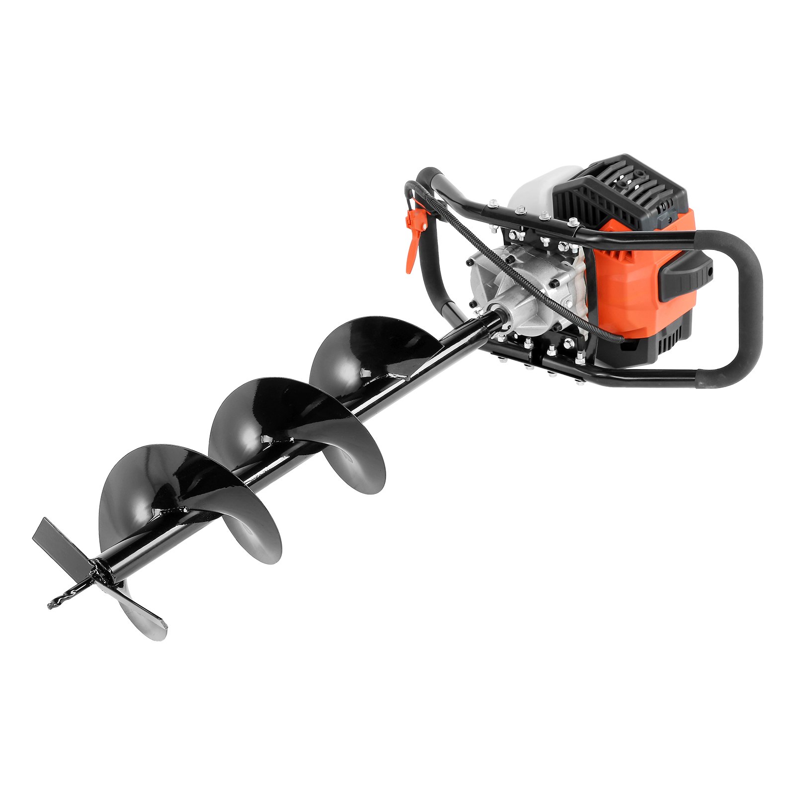 VEVOR Post Hole Digger, 43cc 1250W Auger Post Hole digger, Gas Powered Earth Digger with 8" Earth Auger Drill Bit, 30 inch Long Alloy Steel Auger, for Farmland, Garden and Plant, EPA certification