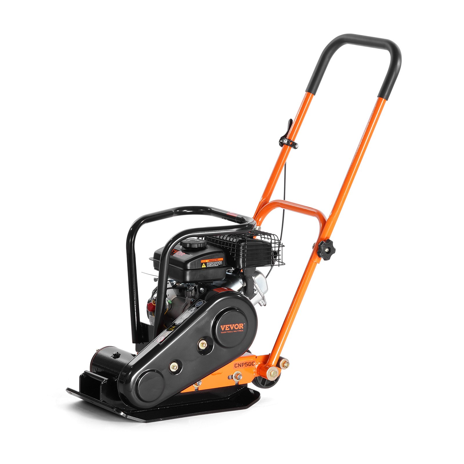 VEVOR Plate Compactor, 2.8 HP 78.5CC Gas Engine 5,250 VPM, 870 kg Force Vibratory Compaction Tamper with 18.7 x 11.8 inch Plate for Walkways, Patios, Asphalts, Paver Landscaping