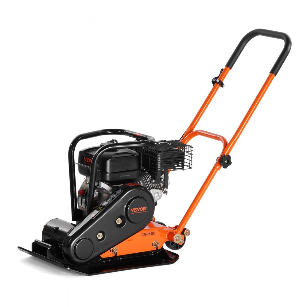 VEVOR Plate Compactor, 6.5 HP 196CC Gas Engine 5,600 RPM, 2360 lbs Force Vibratory Compaction Tamper with 5.6 x 4.1 cm Plate for Walkways, Patios, Asphalts, Paver Landscaping, EPA & CARB Compliant