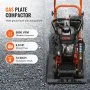 VEVOR Plate Compactor, 6.5 HP 196CC Gas Engine 5,600 RPM, 2360 lbs Force Vibratory Compaction Tamper with 5.6 x 4.1 cm Plate for Walkways, Patios, Asphalts, Paver Landscaping, EPA & CARB Compliant