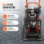 VEVOR Vibratory Compaction Tamper, 6.5 HP, 196CC Gas Engine, 4,200 lbs Force, 5,600 VPM Plate Compactor with 22.1 x 15.9 in Plate for Walkways, Asphalts, Paver Landscaping, CARB & EPA Compliant
