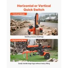 VEVOR Gas Log Splitter 306CC Engine 30 Tons Wood Splitter Vertical & Horizontal