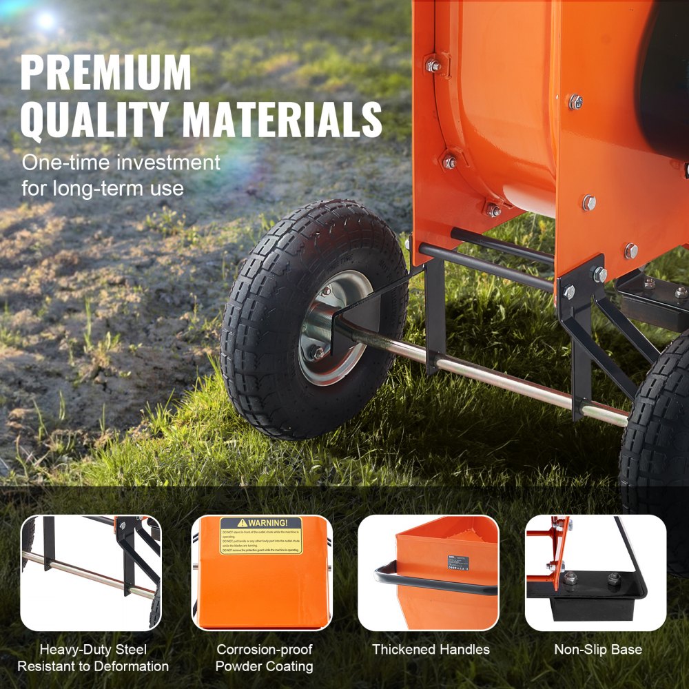 VEVOR Wood Chipper Shredder Mulcher HeavyDuty Gas Powered 17 cm 420cc 8.6kW