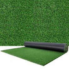VEVOR Artificial Grass, 304.8 x 91.44 cm Fake Grass Turf Rug, 1.5 cm Pile Height Realistic Synthetic Lawn Carpet Roll Mat, Easy Clean Drainage Holes for Patio, Garden, Balcony, Outdoor Indoor Decor