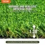 VEVOR Artifical Grass, 5 x 10 ft Rug Green Turf, 1.38"Fake Door Mat Outdoor Patio Lawn Decoration, Easy to Clean with Drainage Holes, Perfect For Multi-Purpose Home Indoor Entryway Scraper Dog Mats