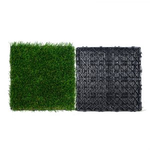 VEVOR Artifical Grass Tiles Interlocking Turf Deck Set 9 Pack 12"x12" Synthetic Fake