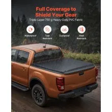 Soft Roll-Up Truck Bed Tonneau Cover 6.5ft for 14-25 Silverado/Sierra 1500