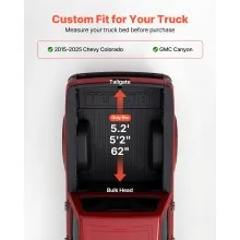 Soft Roll-Up Truck Bed Tonneau Cover 5.2 ft for 2015-2025 Colorado/Canyon