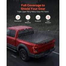Soft Roll-Up Truck Bed Tonneau Cover 6.8ft for 2017-2025 Ford F250/350/450