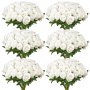 120 Pcs White Roses Artificial Flowers Realistic Bouquet for Xmas Home Decor