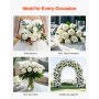 60 Pcs White Roses Artificial Flowers Realistic Bouquet for Xmas Home Decor