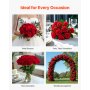 60 Pcs Red Roses Artificial Flowers Realistic Bouquet for Xmas Home Decor