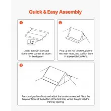 VEVOR Cabin Hot Tent with Stove Jack Lightweight Waterproof 2 Persons Camping