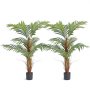 VEVOR Artificial Palm Tree, 1219mm Tall Faux Plant, Secure PE Material & Anti-Tip Tilt Protection Low-Maintenance Plant, Lifelike Green Fake Tree for Home Office Warehouse Decor Indoor Outdoor