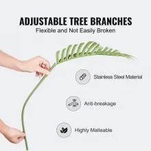 VEVOR Artificial Palm Tree, 4 FT Tall Faux Plant, Secure PE Material & Anti-Tip Tilt Protection Low-Maintenance Plant, Lifelike Green Fake Tree for Home Office Warehouse Decor Indoor Outdoor