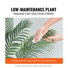 VEVOR Artificial Palm Tree, 4 FT Tall Faux Plant, Secure PE Material & Anti-Tip Tilt Protection Low-Maintenance Plant, Lifelike Green Fake Tree for Home Office Warehouse Decor Indoor Outdoor