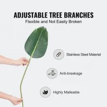 VEVOR Artificial Birds Of Paradise Tree, 1.5mTall Faux Plant, PE Material & Anti-Tip Tilt Protection Low-Maintenance Plant, Lifelike Green Fake Tree for Home Office Warehouse Decor Indoor Outdoor