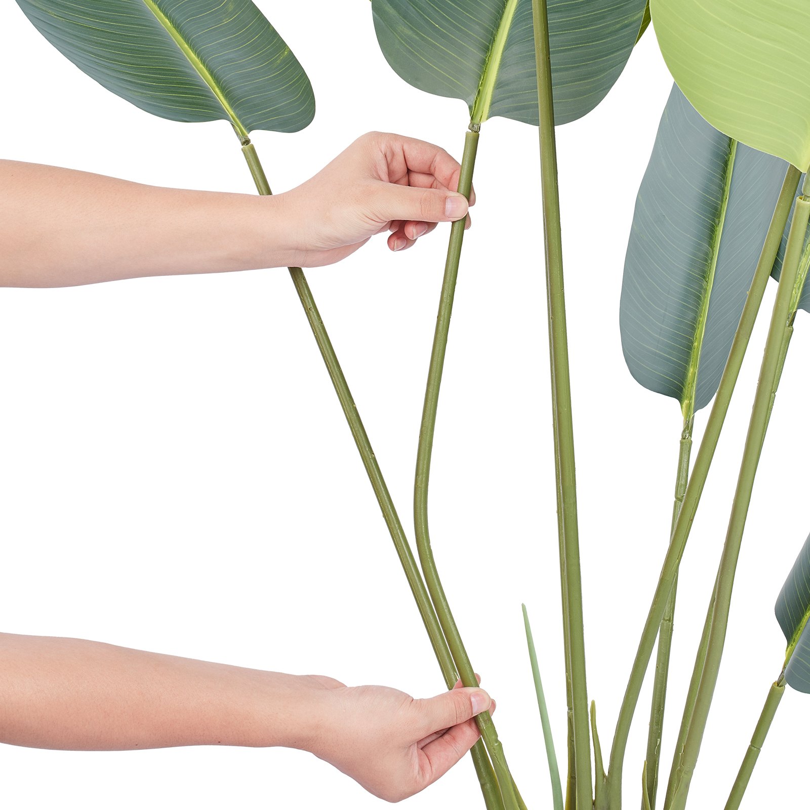 VEVOR Artificial Birds Of Paradise Tree, 1.5m Tall Faux Plant, PE Material & Anti-Tip Tilt Protection Low-Maintenance Plant, Lifelike Green Fake Tree for Home Office Warehouse Decor Indoor Outdoor