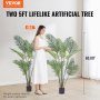 Τεχνητός φοίνικας VEVOR, ψεύτικο φυτό ύψους 1,5 μέτρων, ασφαλές υλικό πολυαιθυλενίου & φυτό χαμηλής συντήρησης με προστασία κατά της κλίσης, ζωντανό πράσινο ψεύτικο δέντρο για διακόσμηση αποθήκης οικιακού γραφείου εσωτερικού χώρου