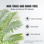 VEVOR kunstigt palmetræ, 1,5 m høj kunstplante, sikkert PE-materiale og anti-vippebeskyttelse Plante med lav vedligeholdelse, naturtro grønt falsk træ til hjemmekontor lagerindretning indendørs udendørs
