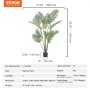 Τεχνητός φοίνικας VEVOR, ψεύτικο φυτό ύψους 1,5 μέτρων, ασφαλές υλικό πολυαιθυλενίου & φυτό χαμηλής συντήρησης με προστασία κατά της κλίσης, ζωντανό πράσινο ψεύτικο δέντρο για διακόσμηση αποθήκης οικιακού γραφείου εσωτερικού χώρου