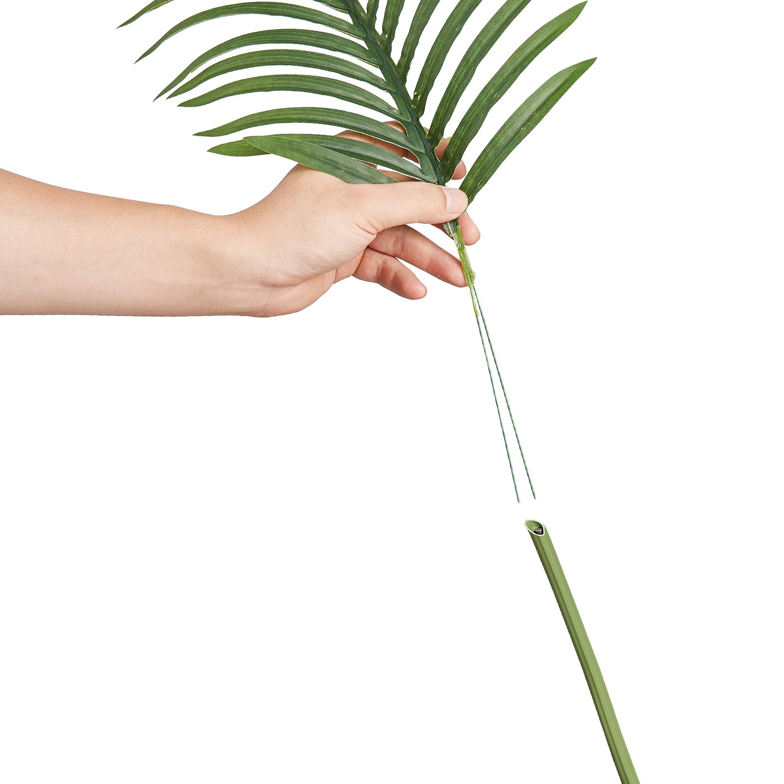 VEVOR Artificial Palm Tree, 1.8mTall Faux Plant, Secure PE Material & Anti-Tip Tilt Protection Low-Maintenance Plant, Lifelike Green Fake Tree for Home Office Warehouse Decor Indoor Outdoor