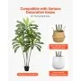 VEVOR Artificial Dracaena Tree 1829 mm, Fake Palm Tropical Plants with White Tall Planter, Faux Floor Silk Plant in Pot, Large Trees for Home Office Living Room Decor House Warming, Indoor Outdoor