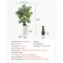 VEVOR Artificial Areca Palms 4 ft, 2 Pack Fake Palm Tropical Plants with White Tall Planter, Faux Floor Silk Plant in Pot, Large Tree for Home Office Living Room Decor House Warming, Indoor Outdoor