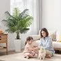 VEVOR Artificial Areca Palm Tree 5 ft, Fake Palm Tropical Plants with White Tall Planter, Faux Floor Silk Plant in Pot, Large Trees for Home Office Living Room Decor House Warming, Indoor Outdoor