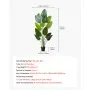 VEVOR Artificial Bird of Paradise 1829 mm Tall, Fake Tropical Plants with with 13 Trunks & White Pot, Faux Floor Silk Tree, Large Trees for Home Office Living Room Decor House Warming, Indoor Outdoor
